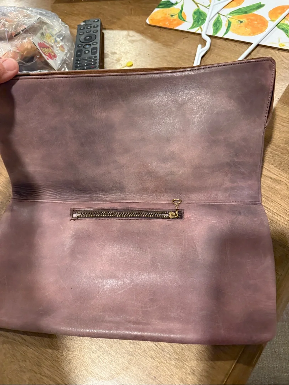 Fred Braun Greenwich Village Vintage leather Clutch Bag